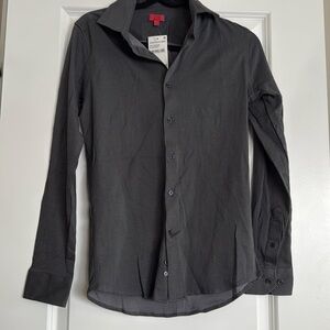 ZNT18 Gray Micro Print Dress Shirt Men’s Size 14.5/32/33 Small NEW